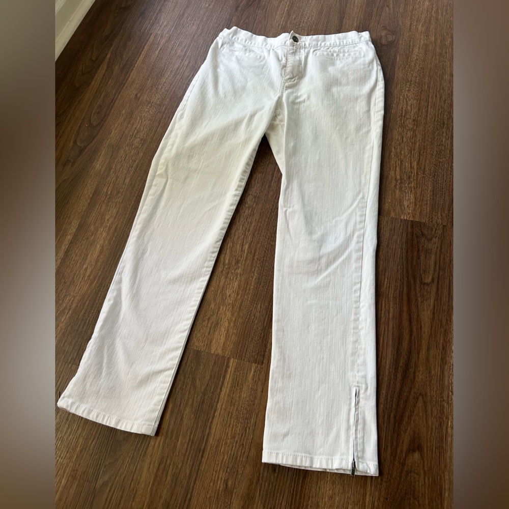 RALPH LAUREN JEANS CO White Straight Leg Capris Bareback Preppy Old Money Size 6 - Picture 5 of 15